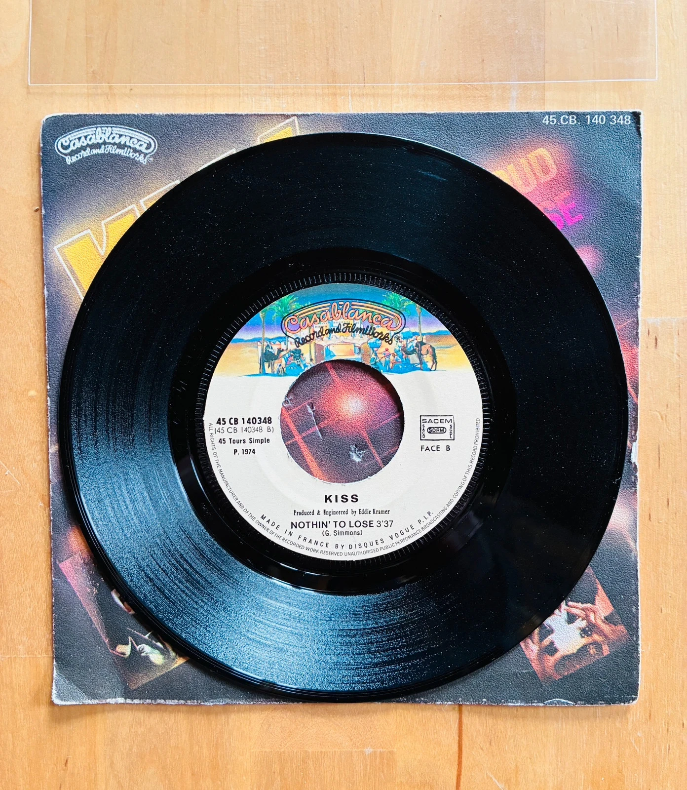 45T vinyl record KISS Shout it out loud. – photo 4